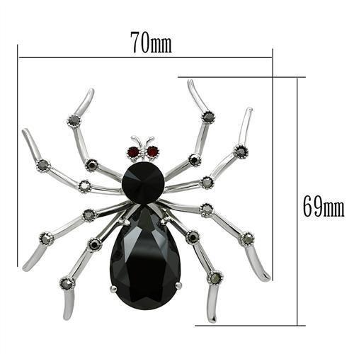 LO2397 - Imitation Rhodium White Metal Brooches with AAA Grade CZ  in