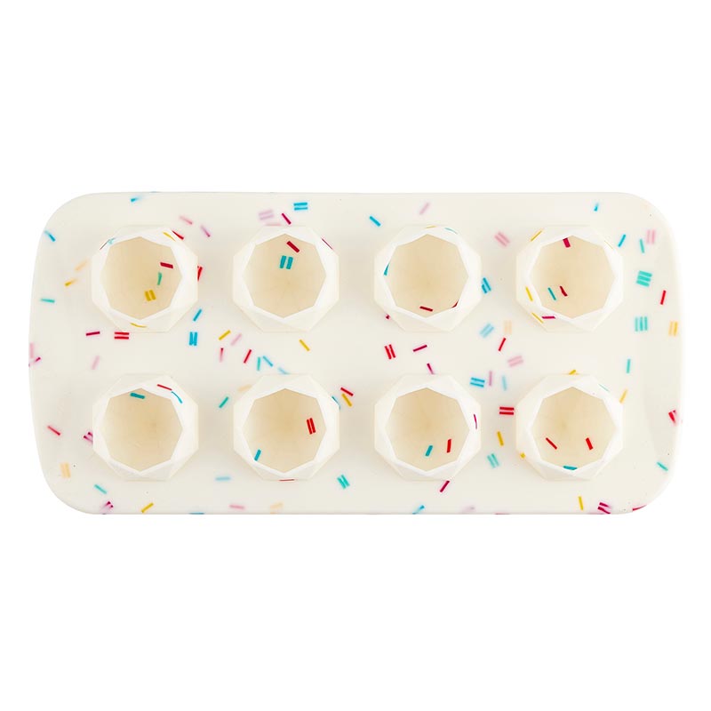 Diamond Shaped Silicone Ice Cube Tray | Makes 8 Diamond-Shaped Ice